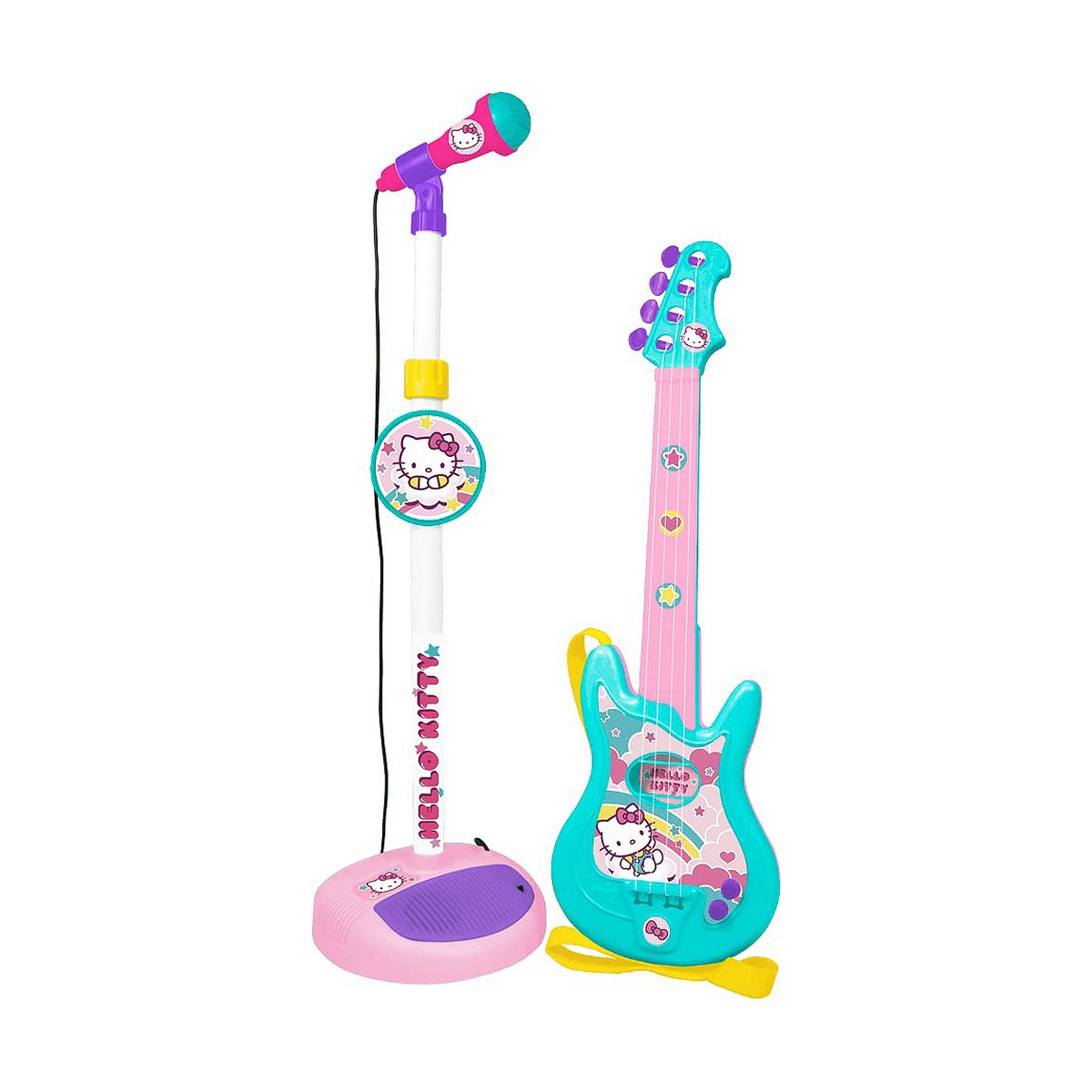Guitarra Infantil Hello Kitty Microfone